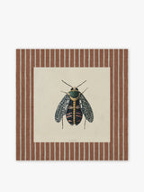 Mantel Cuadrado Insectos Rayas III