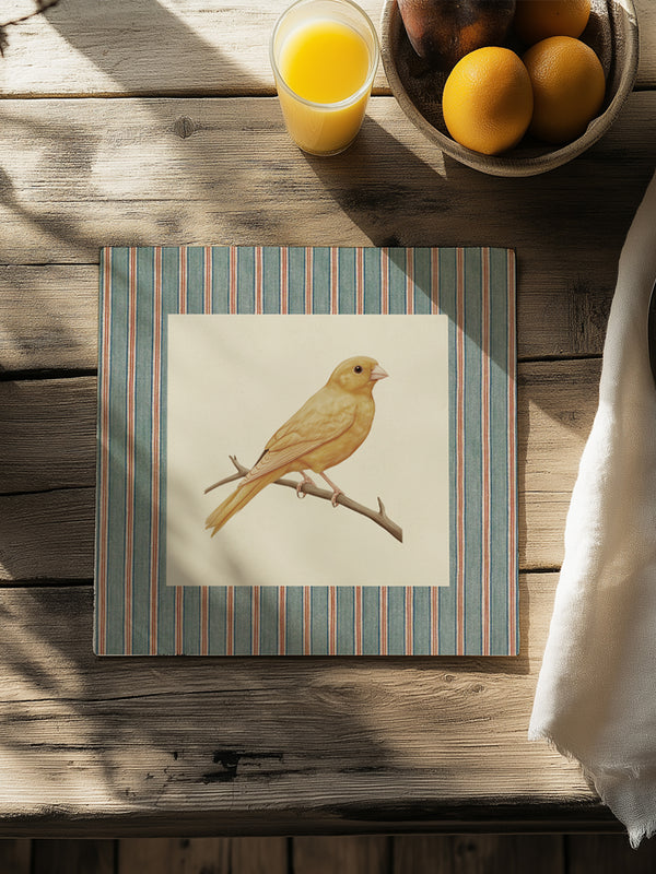 Mantel Cuadrado Pájaro Canario