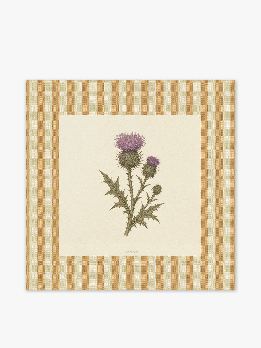 Mantel cuadrado Flores Cardo