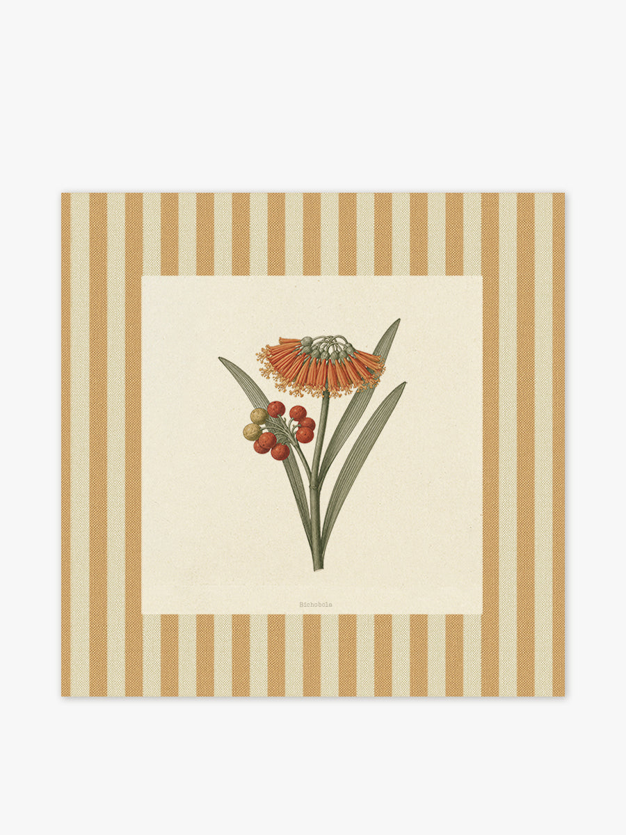 Mantel cuadrado Flores Eucalipto Rojo