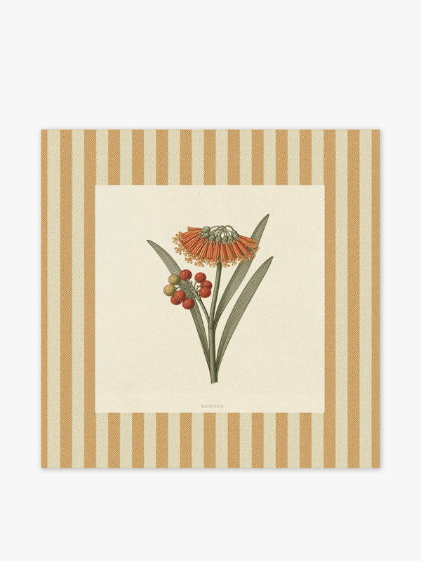 Mantel Cuadrado Flores Eucalipto Rojo