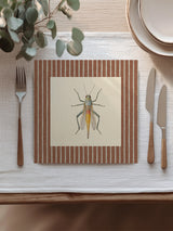 Mantel Cuadrado Insectos Rayas I