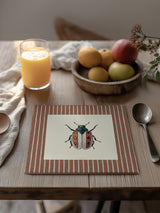 Mantel Cuadrado Insectos Rayas V