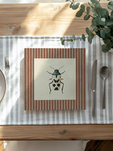 Mantel Cuadrado Insectos Rayas VI