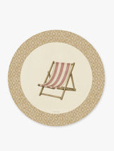Mantel Redondo Summer Rafia Silla Roja