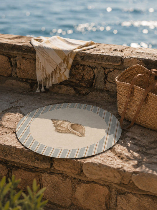 Mantel Redondo Summer Rayas Caracola