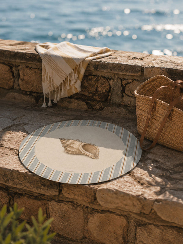 Mantel Redondo Summer Rayas Caracola