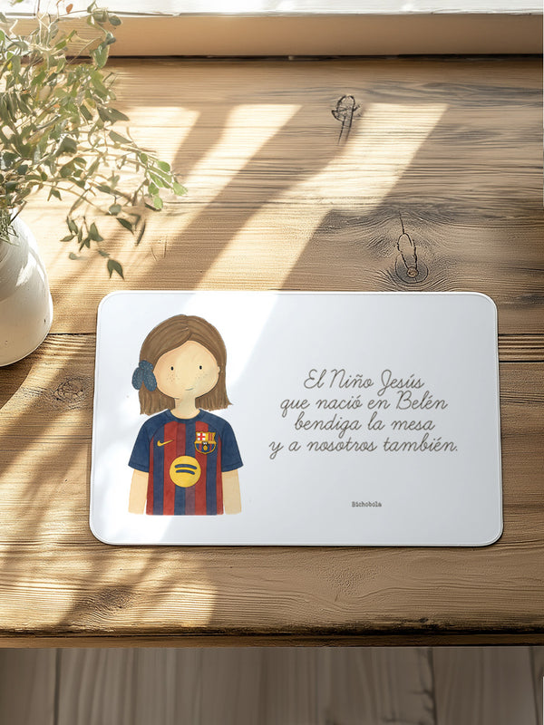 Mantel Fútbol Barça Niña