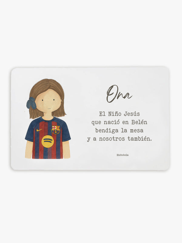 Mantel Fútbol Barça Niña