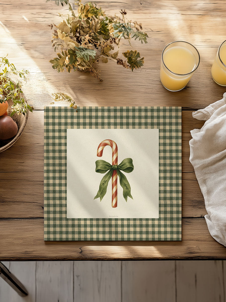 Mantel cuadrado Bastón