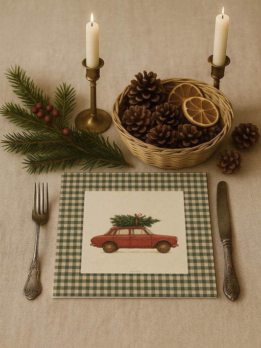 Mantel cuadrado coche