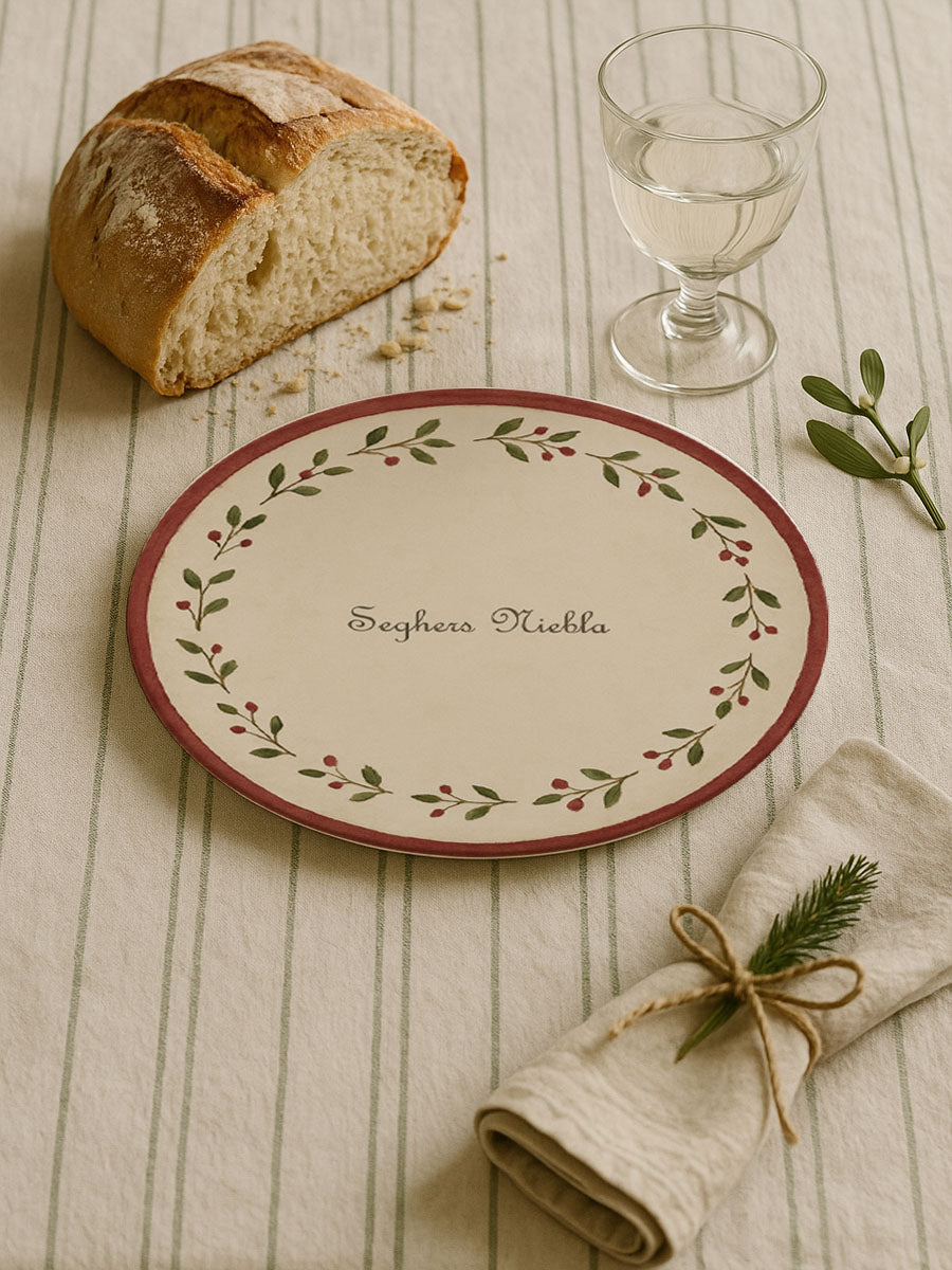 Mantel Redondo Bayas Apellidos