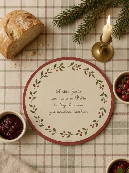 Mantel Redondo Bayas Bendición