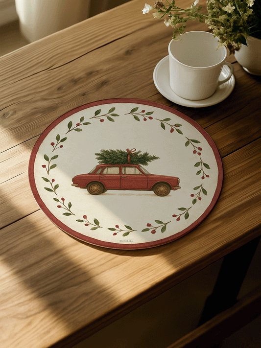 Mantel Redondo Bayas Coche