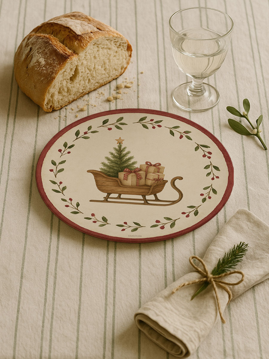 Mantel Redondo Bayas Trineo