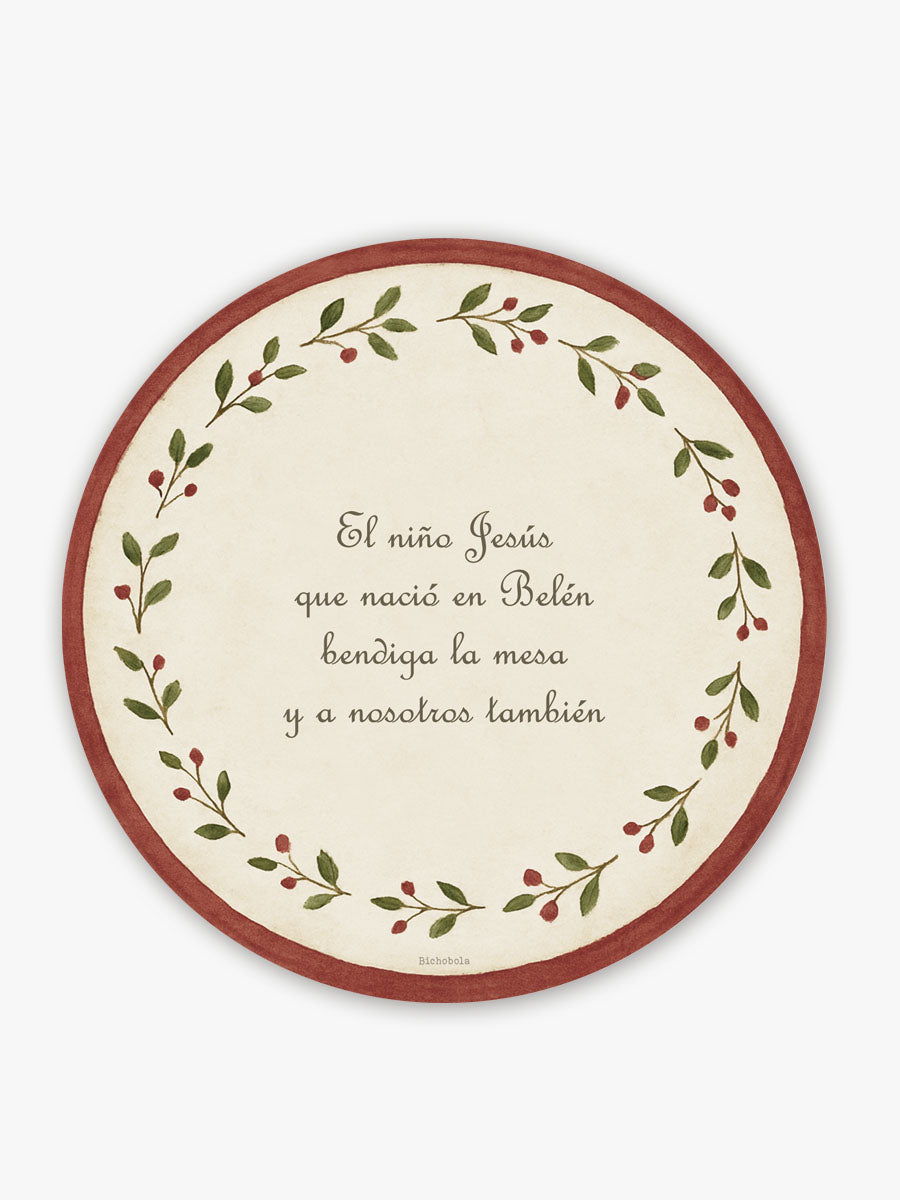 Mantel Redondo Bayas Bendición