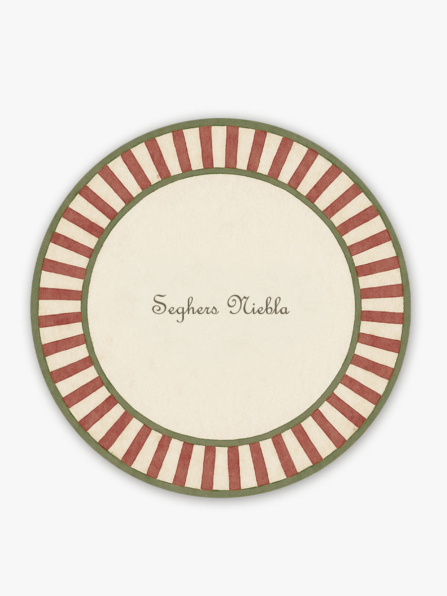 Mantel Redondo Rayas Apellidos