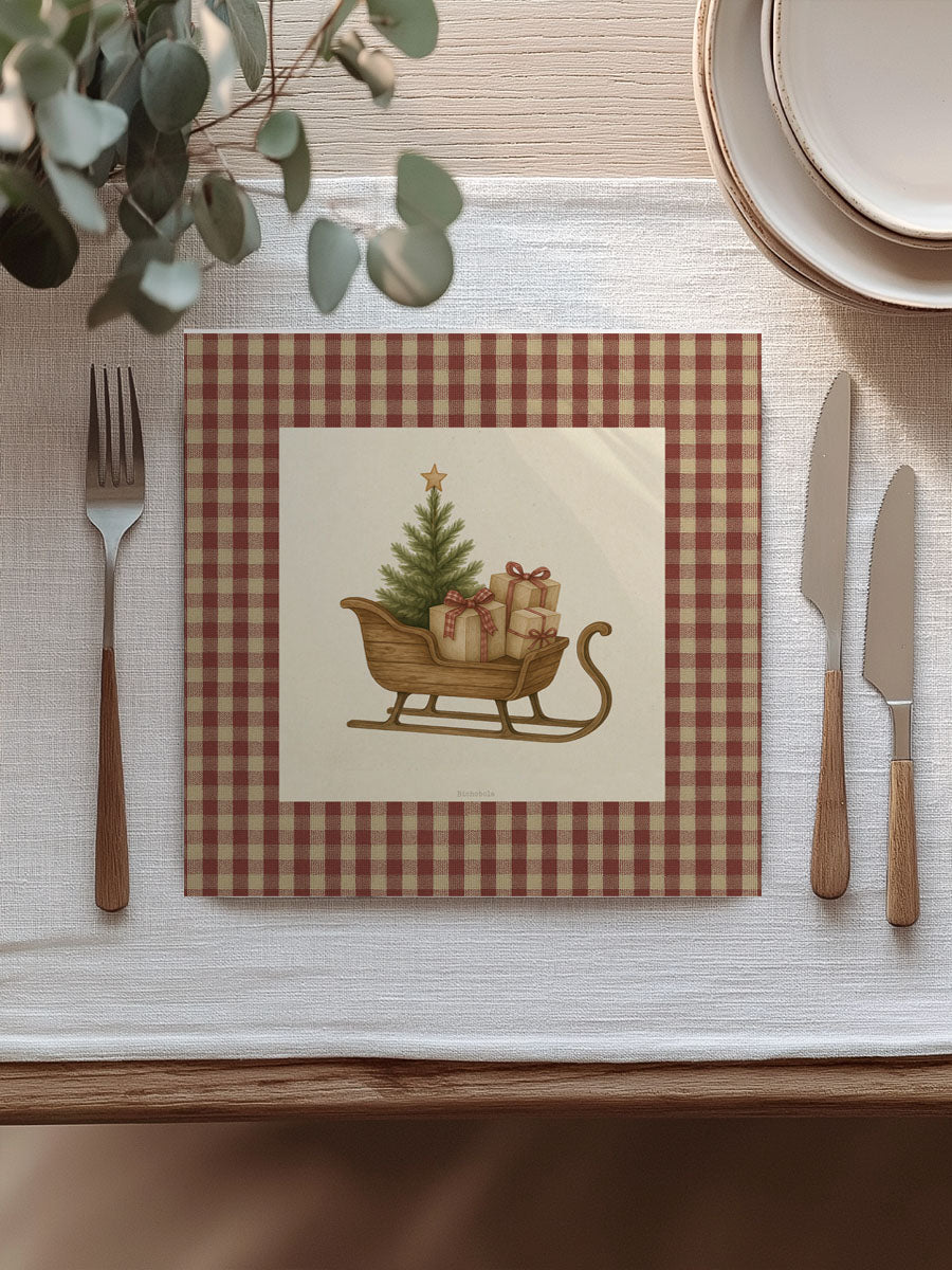 Mantel cuadrado Trineo