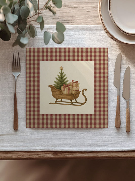 Mantel cuadrado Trineo