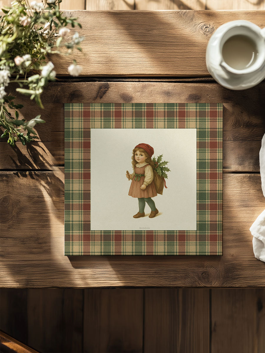 Mantel Navidad Vintage Muerdago