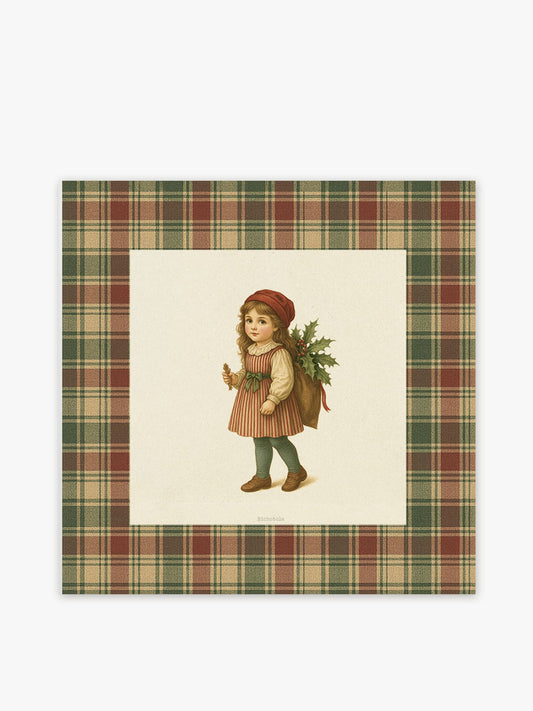 Mantel Navidad Vintage Muerdago