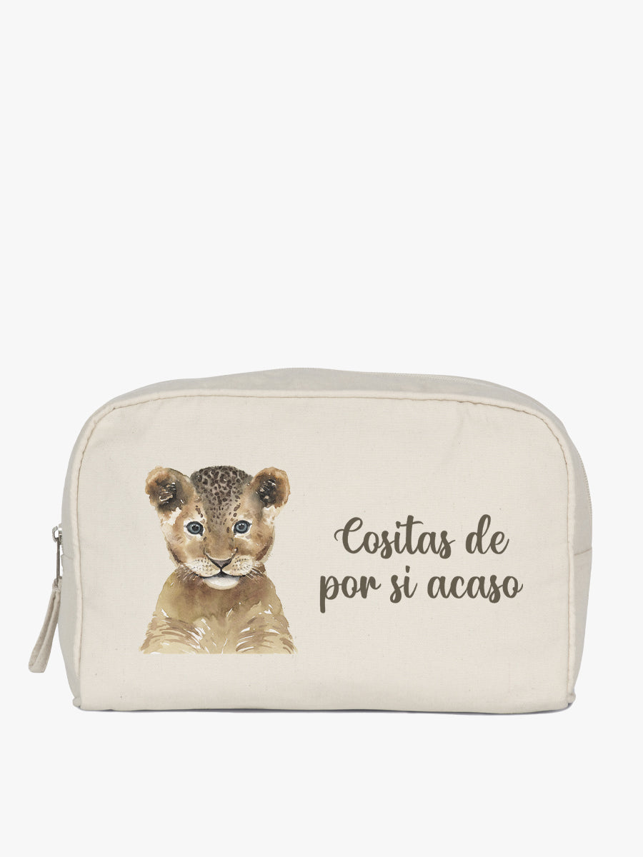 neceser cuadrado grande diseño león