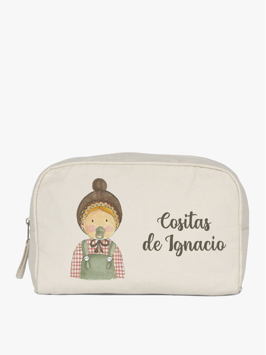 neceser cuadrado grande diseño Lucas personalizado con nombre