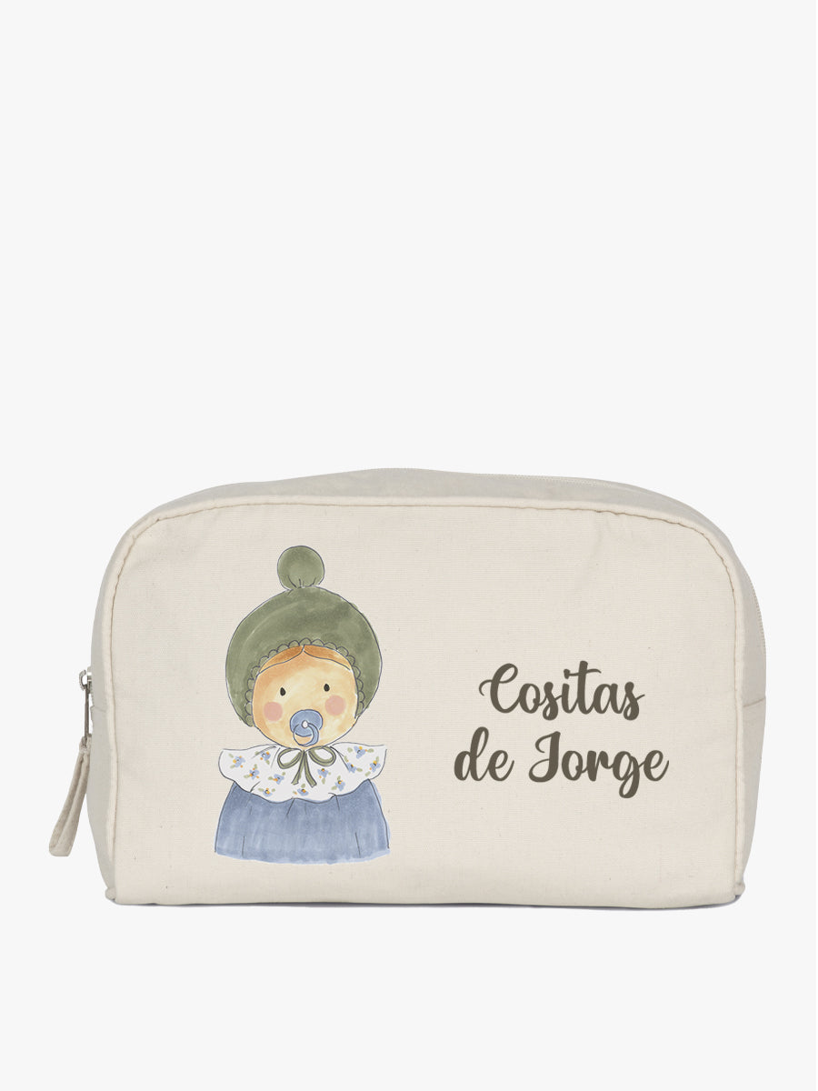 neceser cuadrado grande diseño Manuel personalizado con nombre