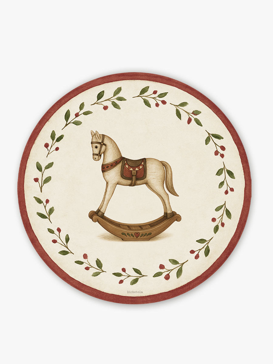 Mantel Redondo Bayas Caballo