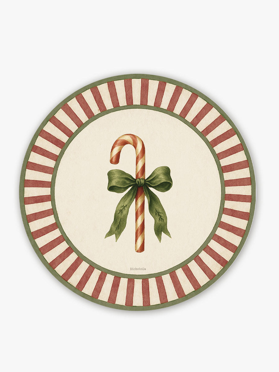 Mantel Redondo Rayas Bastón