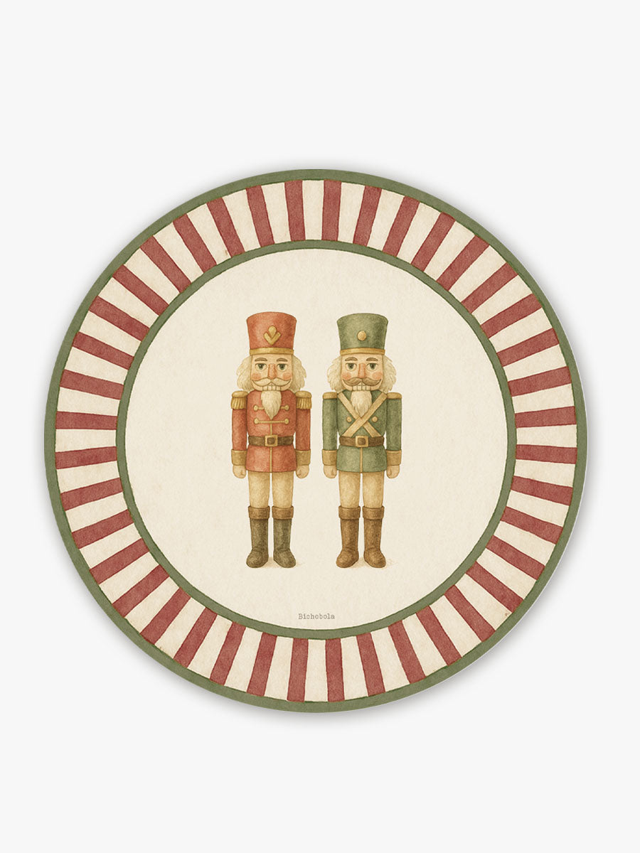 Mantel Redondo Rayas Cascanueces