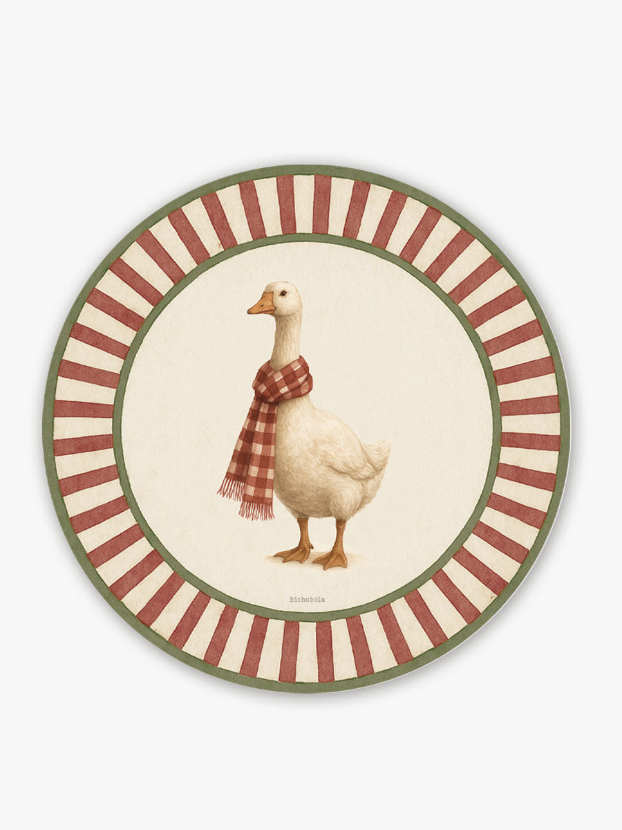 Mantel Redondo Rayas Oca