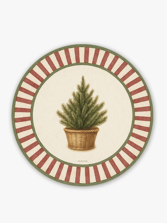 Mantel Redondo Rayas Pino