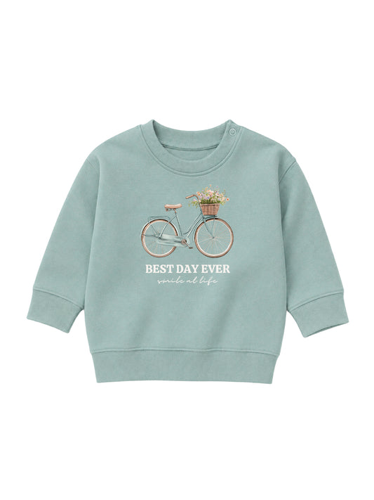 Sudadera Bebé Bici Azul Aloe