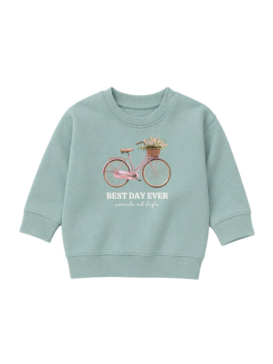 Sudadera Bebé Bici Rosa Aloe
