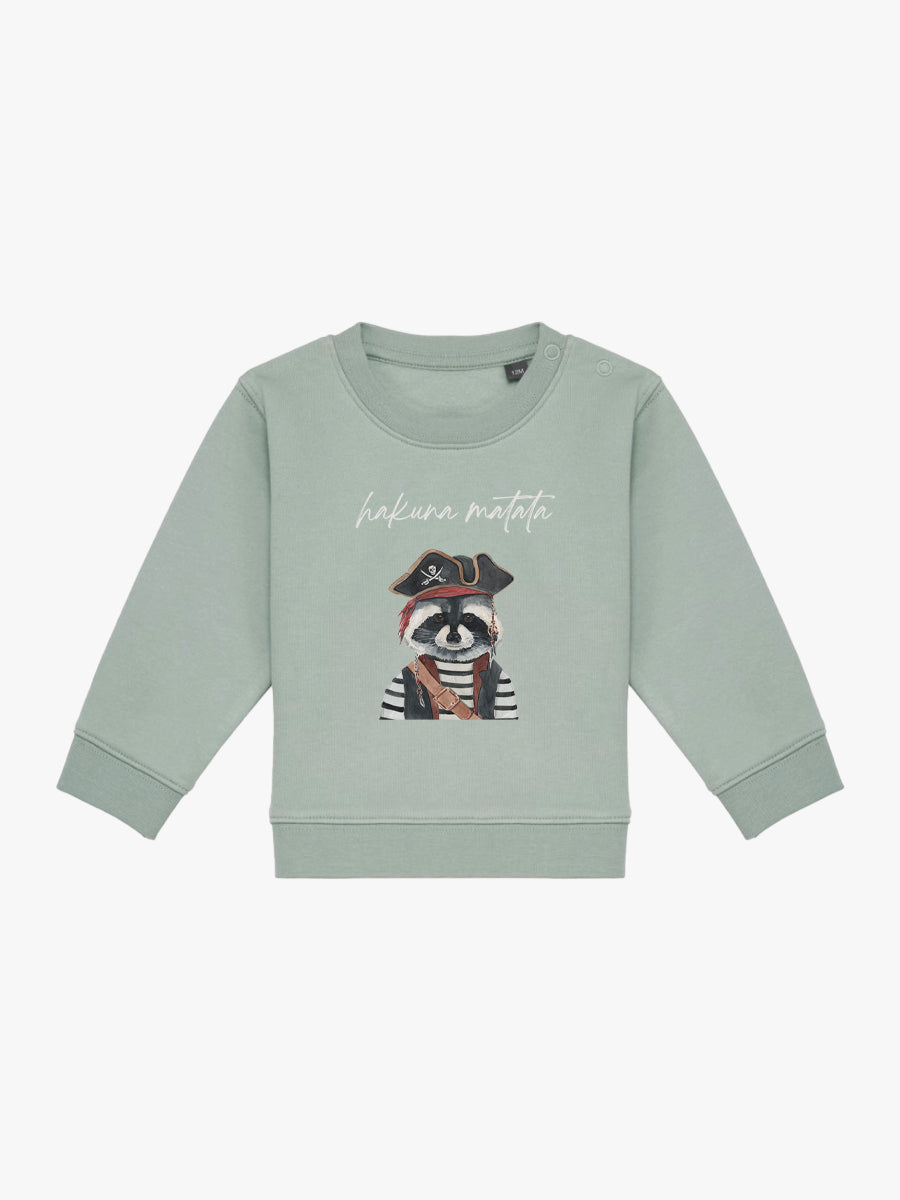 Sudadera Bebé Mapache Pirata Aloe