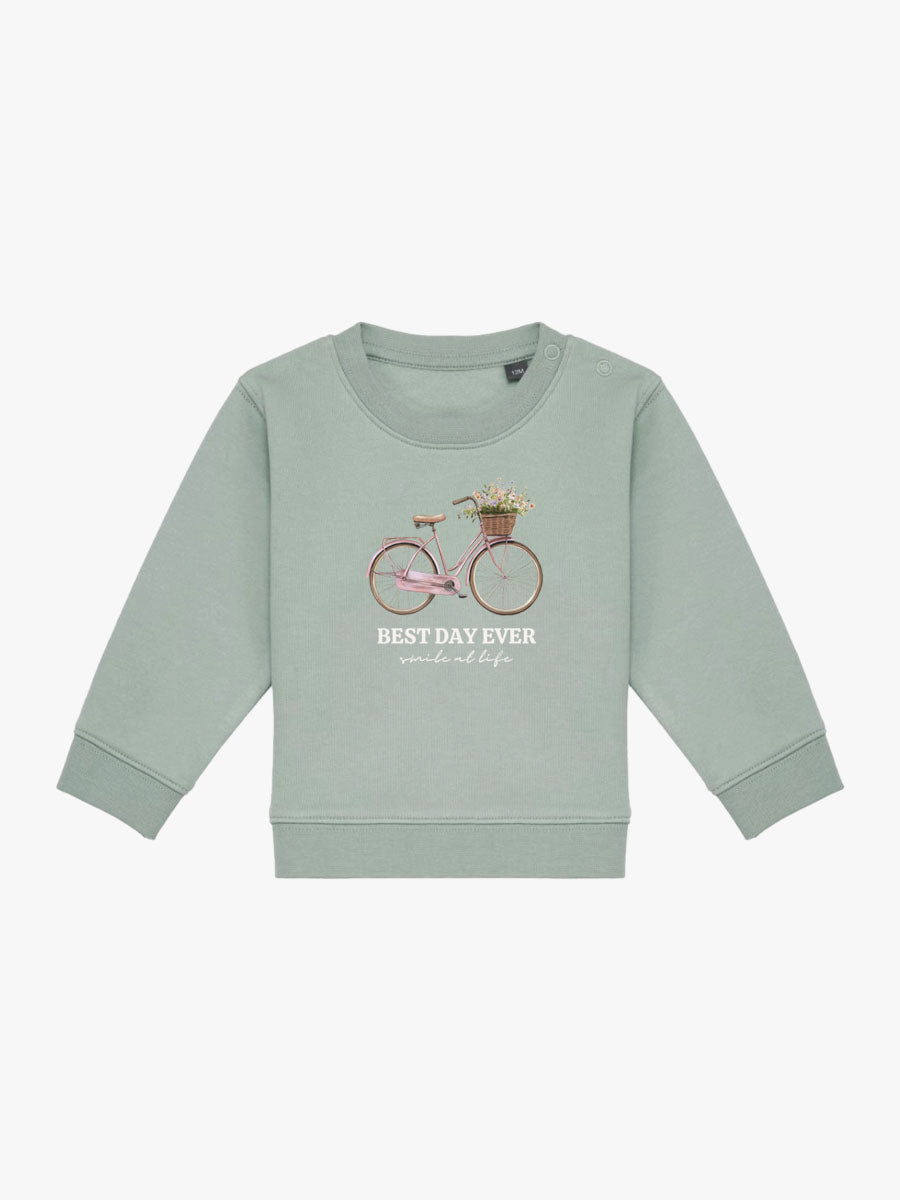Sudadera Bebé Bici Rosa Aloe