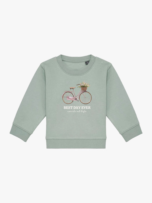 Sudadera Bebé Bici Rosa Aloe