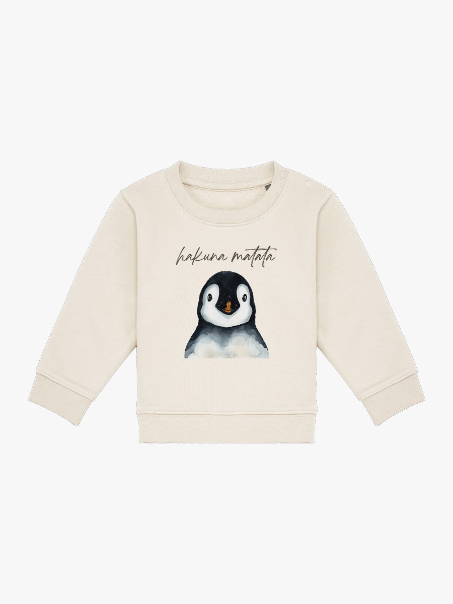 Sudadera Bebé Pingüino Natural