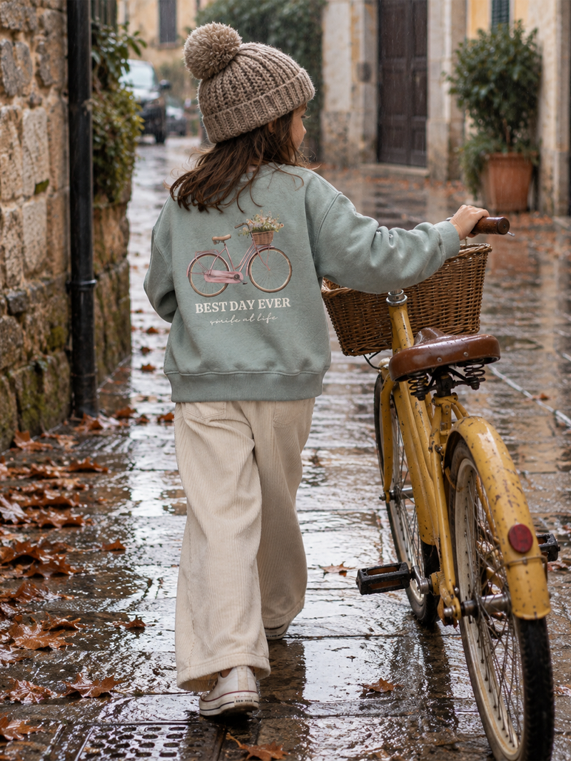 Sudadera Niño Bici Rosa