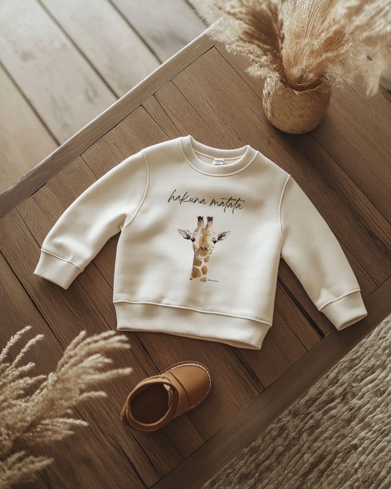 Sudadera Bebé Jirafa Natural