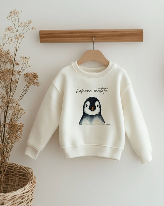 Sudadera Bebé Pingüino Natural