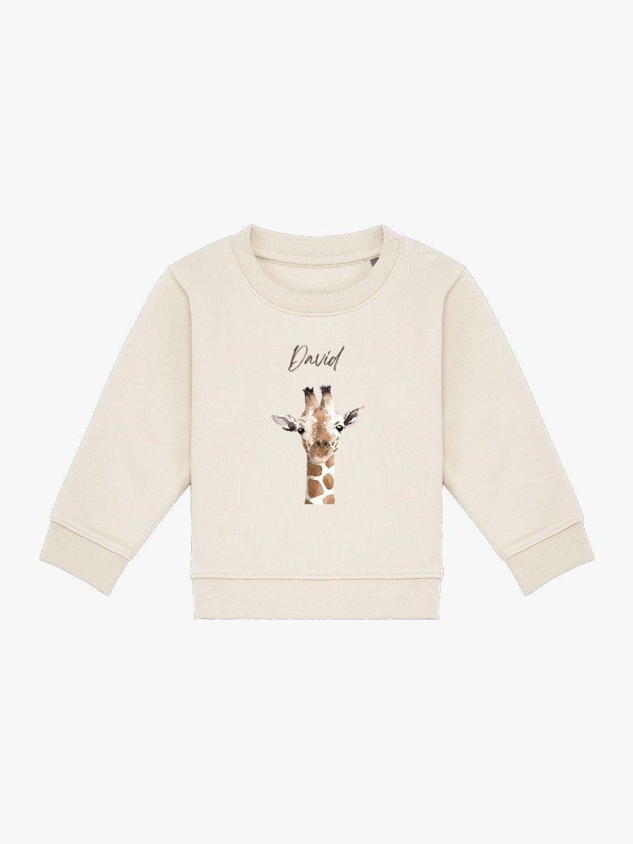 Sudadera Bebé Jirafa Natural