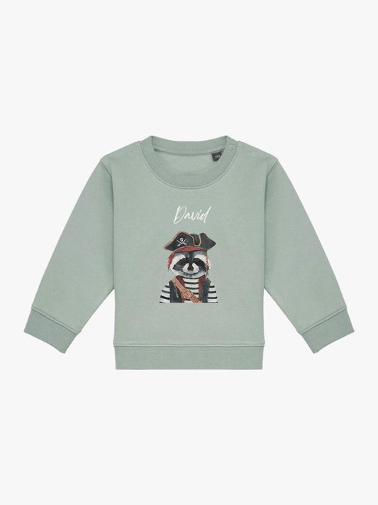 Sudadera Bebé Mapache Pirata Aloe