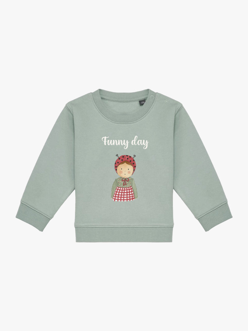 Sudadera Bebé Mari Mariquita Aloe