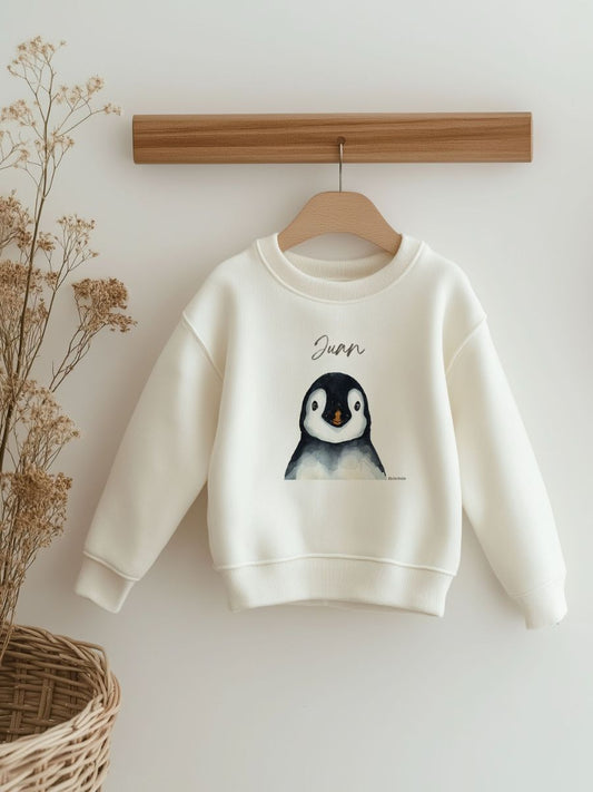 Sudadera Bebé Pingüino Natural