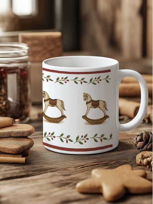 Taza Loza Navidad Caballos