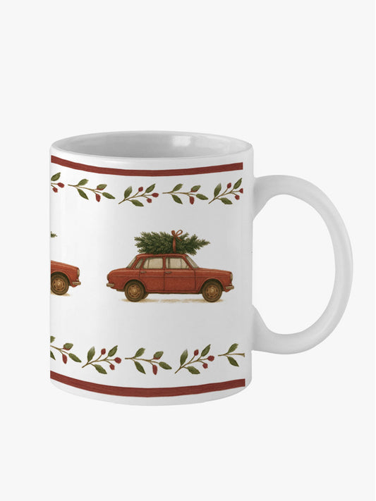 Taza Loza Coches Navidad