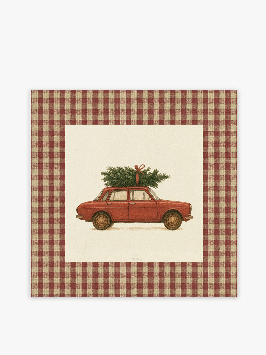 Mantel cuadrado coche
