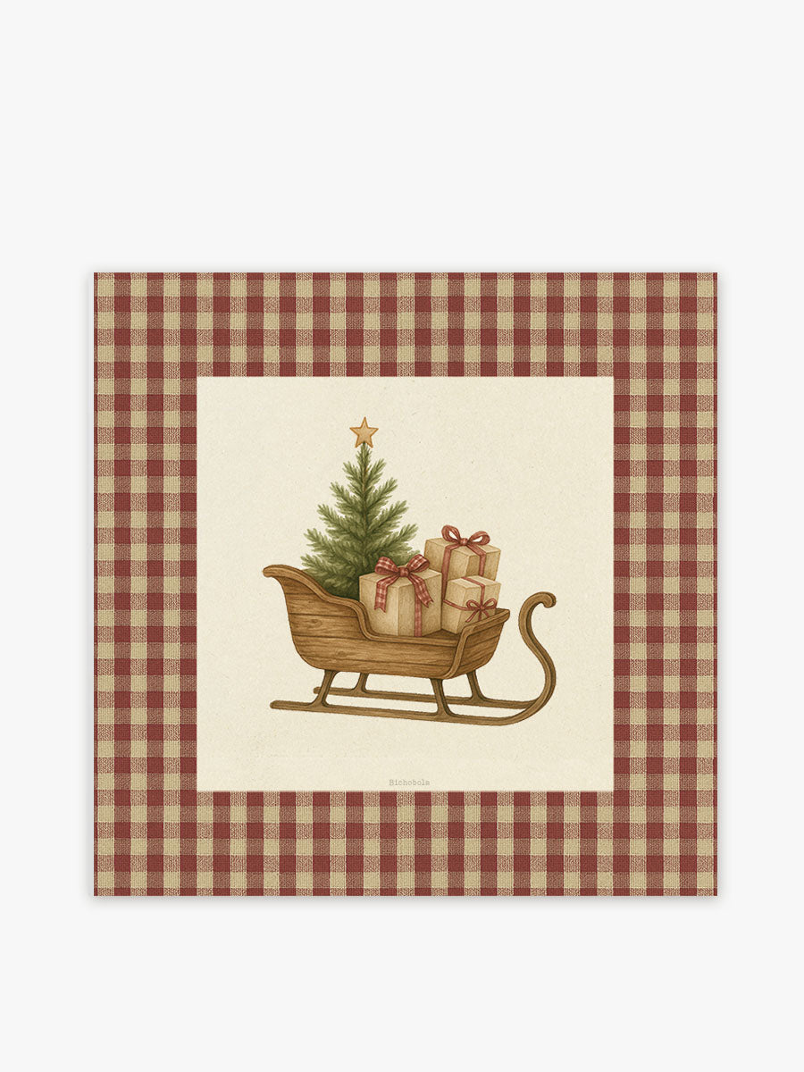 Mantel cuadrado Trineo